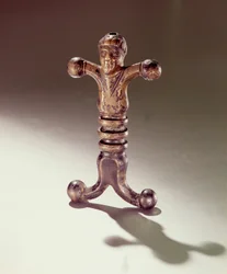 Anthropoider Schwertgriff, aus Ballyshannon Bay, County Donegal (Bronze)